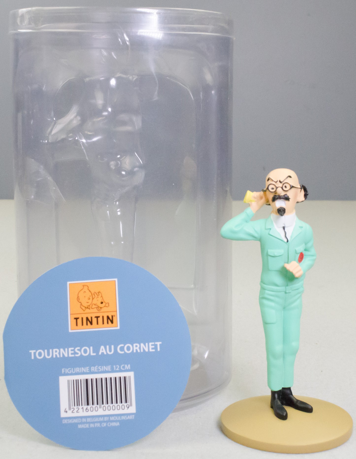 Tintin Figurine Moulinsart 42216 Professeur Tournesol Au Cornet - Destination Moon 12cm Resin Figure