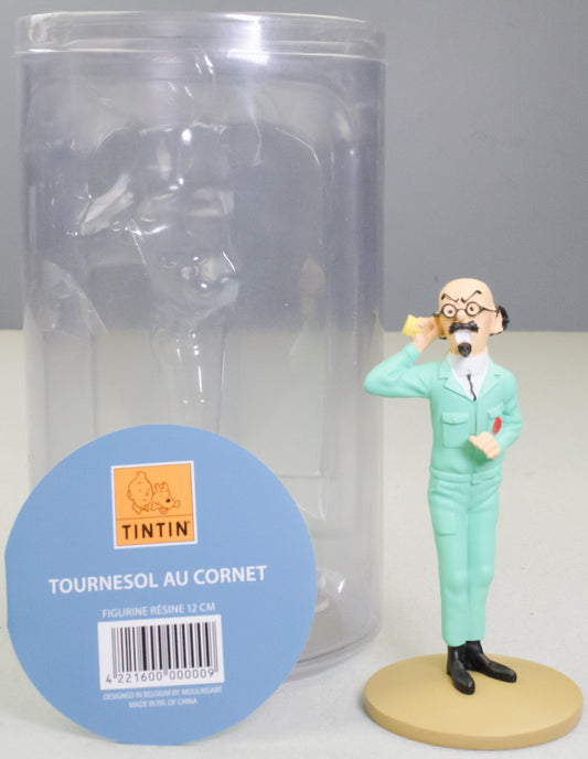 Tintin Figurine Moulinsart 42216 Professeur Tournesol Au Cornet - Destination Moon 12cm Resin Figure