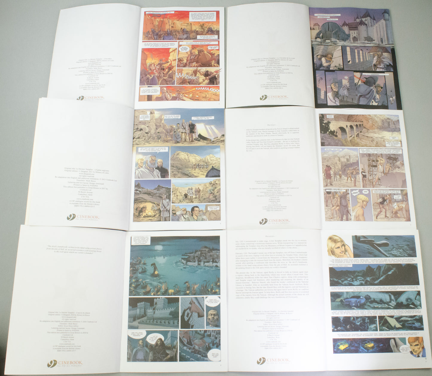 The Last Templar Volume 1-6 Comic Books - UK Cinebook Paperback Editions FULL SET