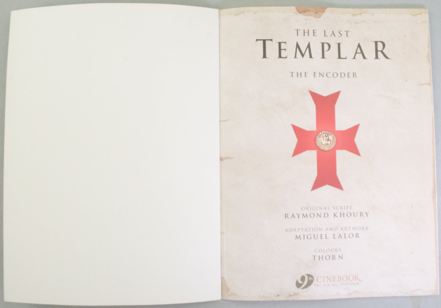 The Last Templar Volume 1 "The Encoder" - UK Cinebook Paperback Edition