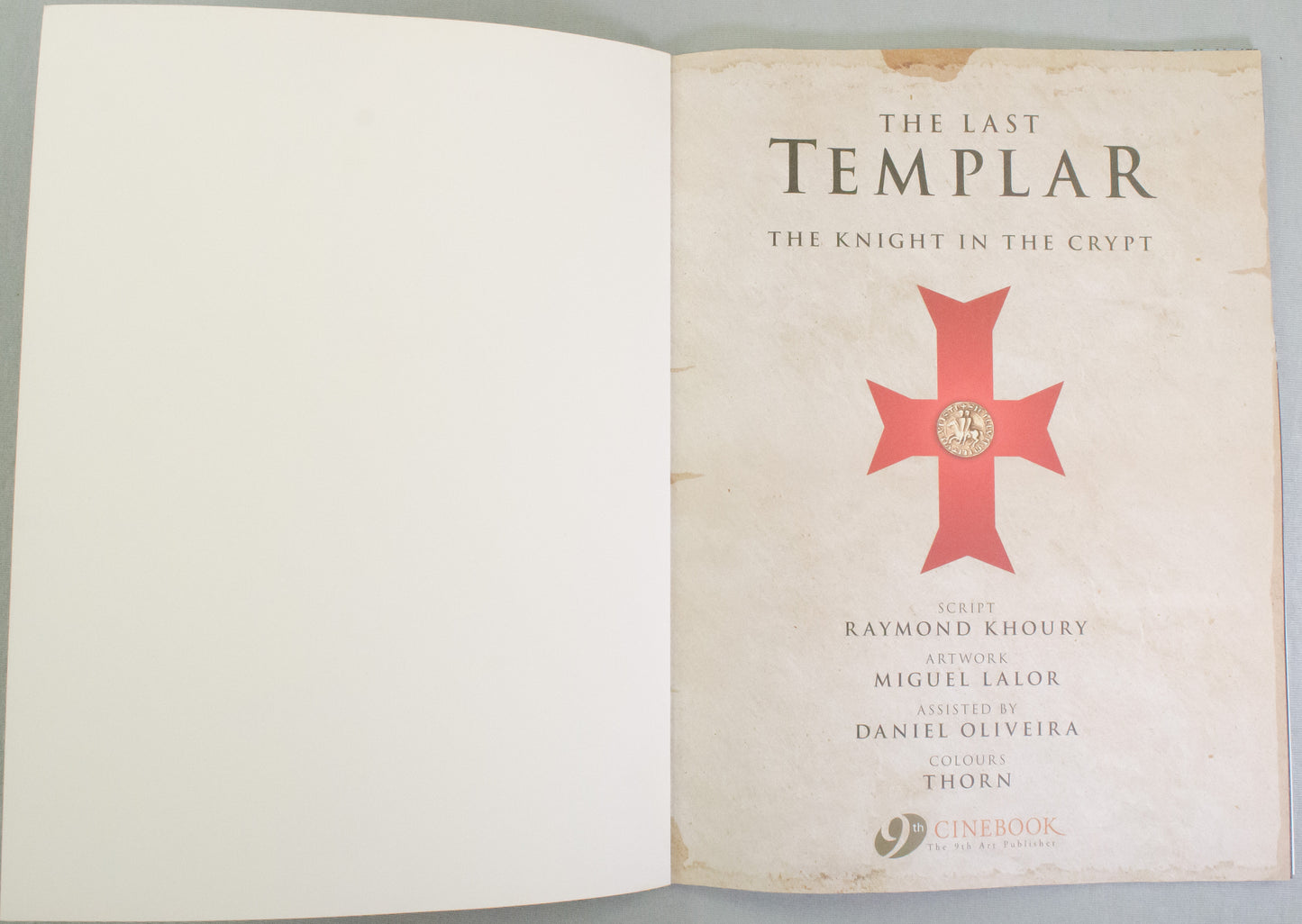 The Last Templar Volume 2 "The Knight in the Crypt" - UK Cinebook Paperback Edition