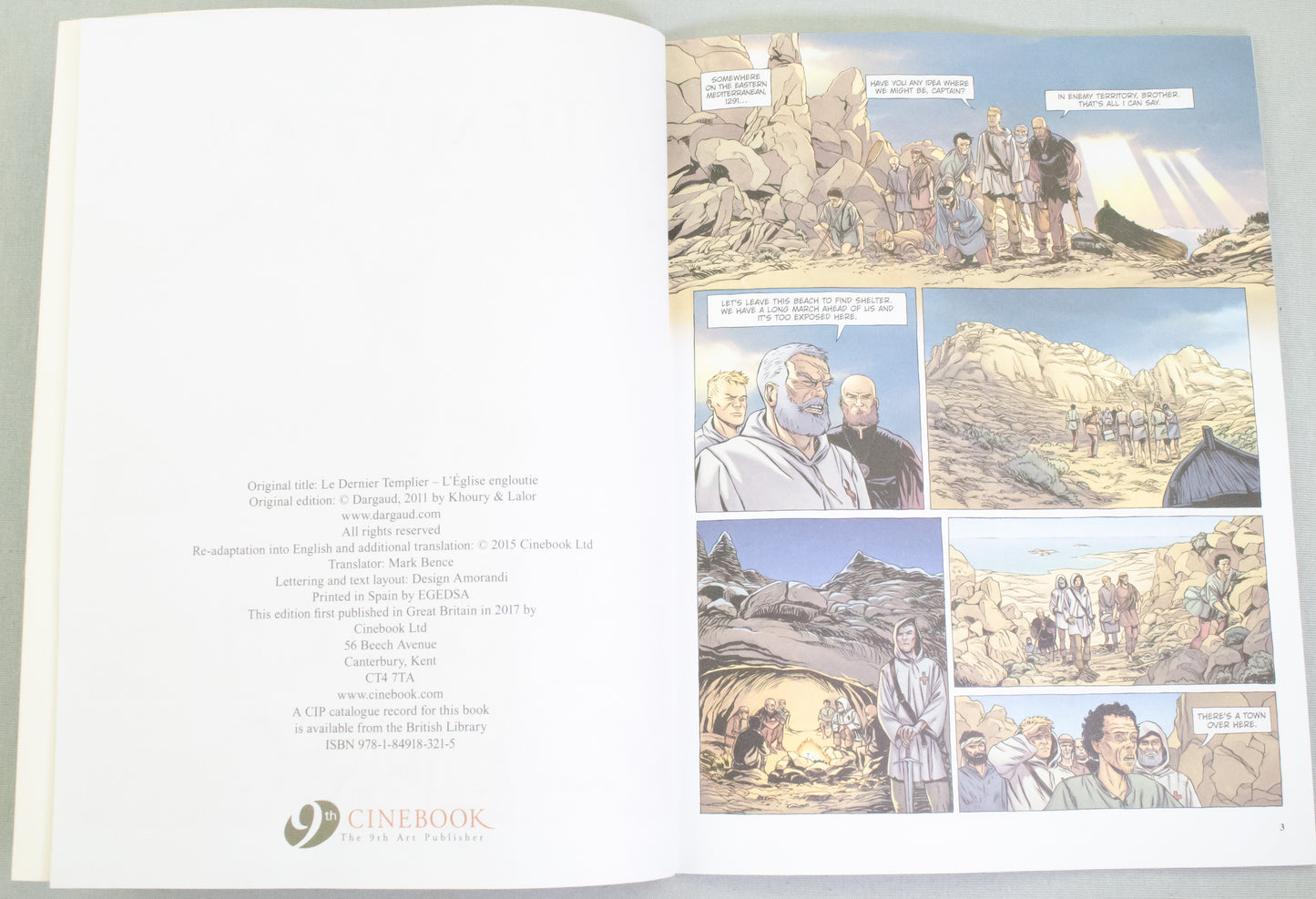 The Last Templar Volume 3 "The Sunken Church" - UK Cinebook Paperback Edition