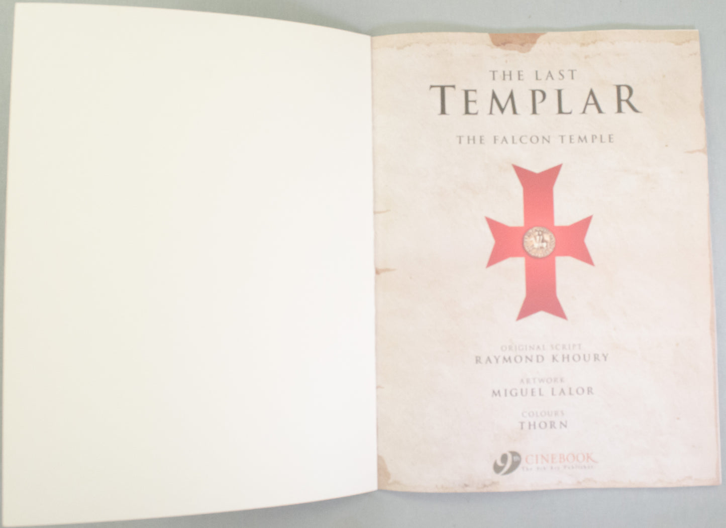 The Last Templar Volume 4 "The Falcon Temple" - UK Cinebook Paperback Edition