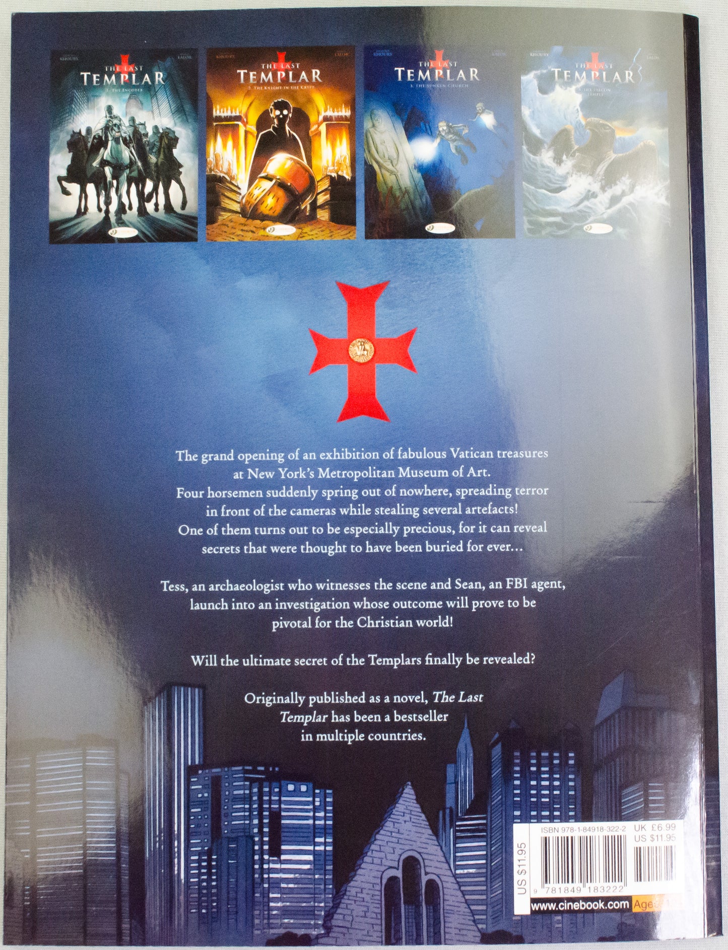 The Last Templar Volume 4 "The Falcon Temple" - UK Cinebook Paperback Edition