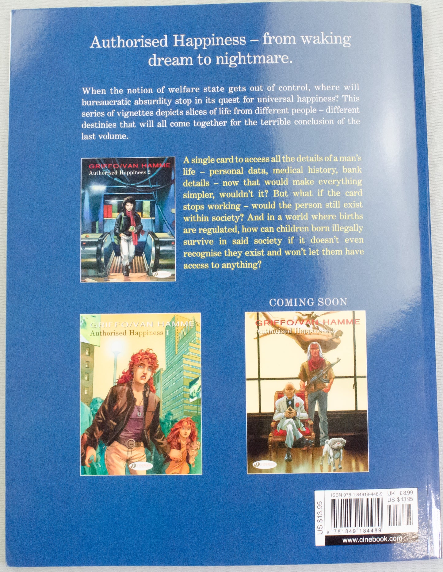 Authorised Happiness Volume 3 "Revolution" Van Hamme Comic Book - UK Cinebook Paperback Edition