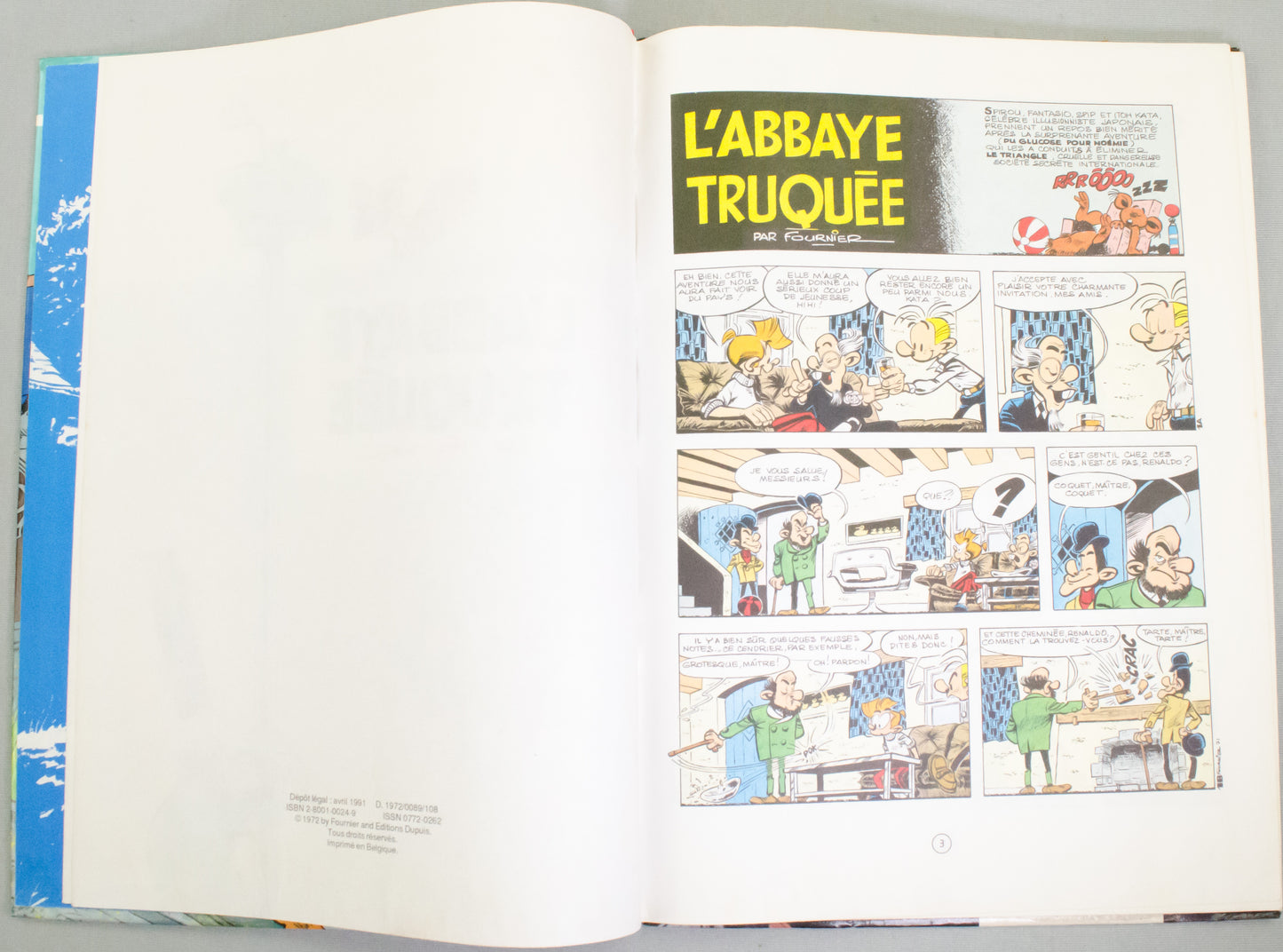 The Adventures of Spirou & Fantasio The Truquee Abbey by Fournier 1972 Dupis HB 1st Edition