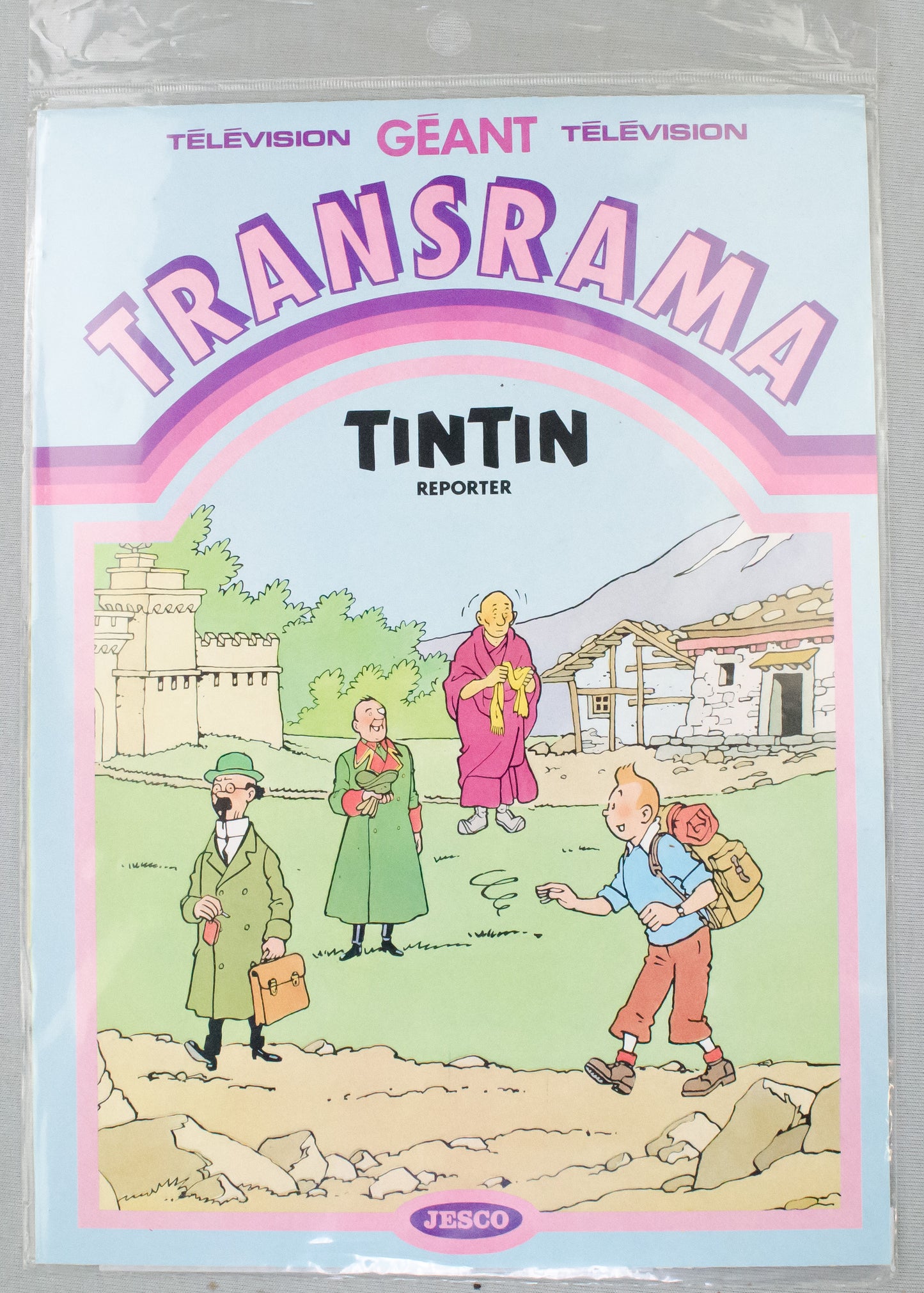 Vintage Tintin Reporter Transrama Jesco Sticker Set - 1984 Herge/Casterman