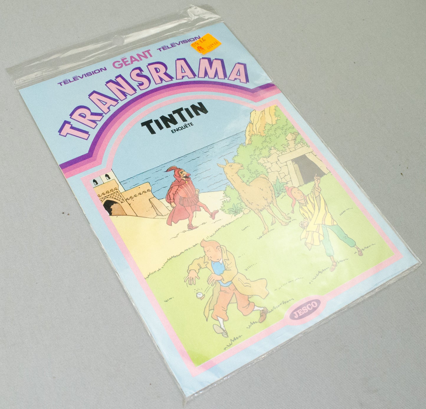 Vintage Tintin Enquete Transrama Jesco Sticker Set - 1984 Herge/Casterman