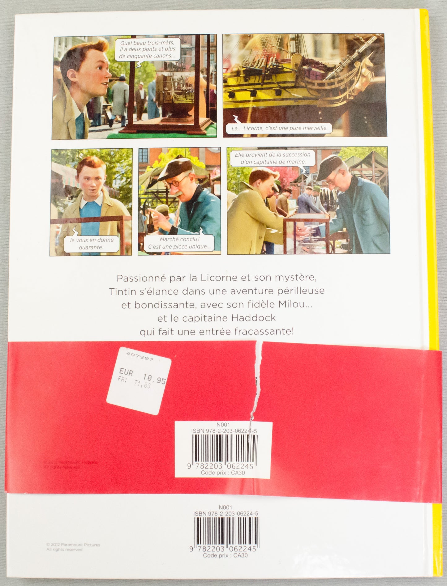Les Adventures de Tintin Cinéalbum - 2012 Casterman/Paramount Pictures HB 1st Edition