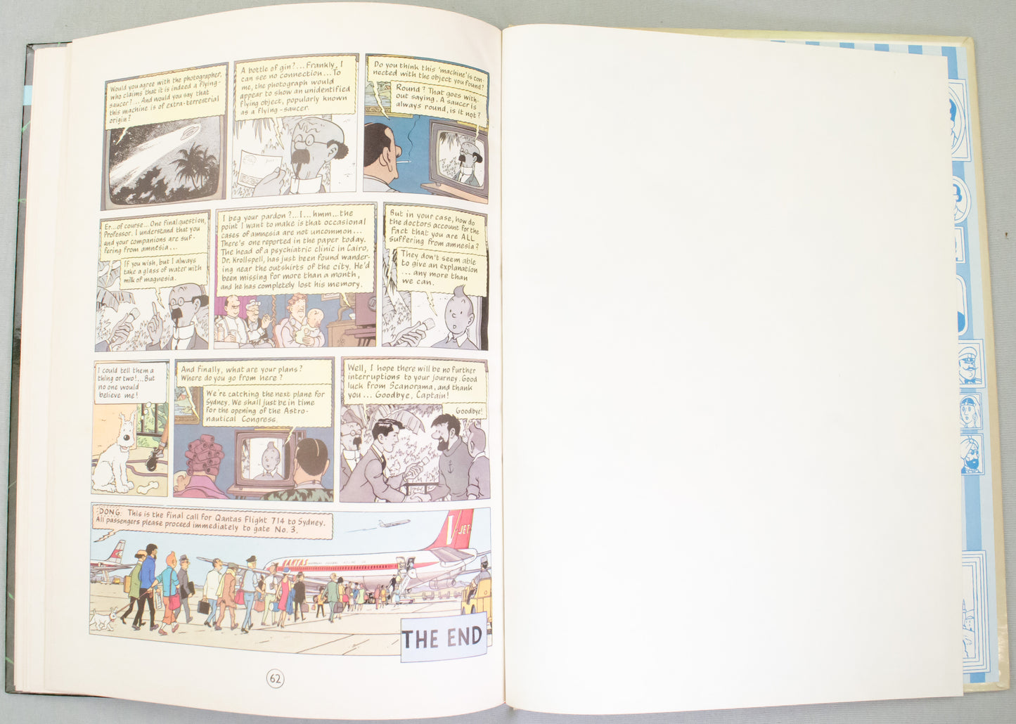 Flight 714 Comic Book - Methuen 1975 Hardback UK 3rd Edition Rare Tintin Book by Herge