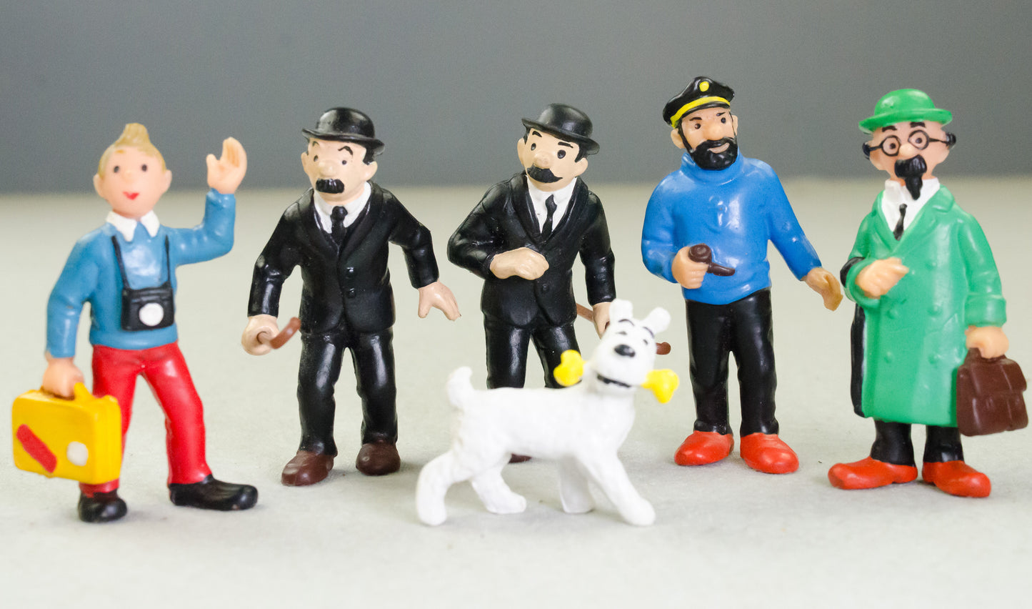 Vintage Tintin Mini Figure Collection by Bully 1980s Figurine