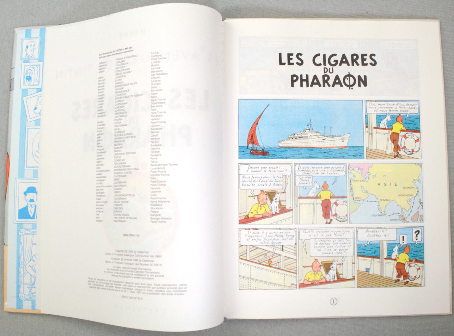 Tintin Les Cigares Du Pharaon Comic Book - Casterman 1983 French Hardback Edition Herge