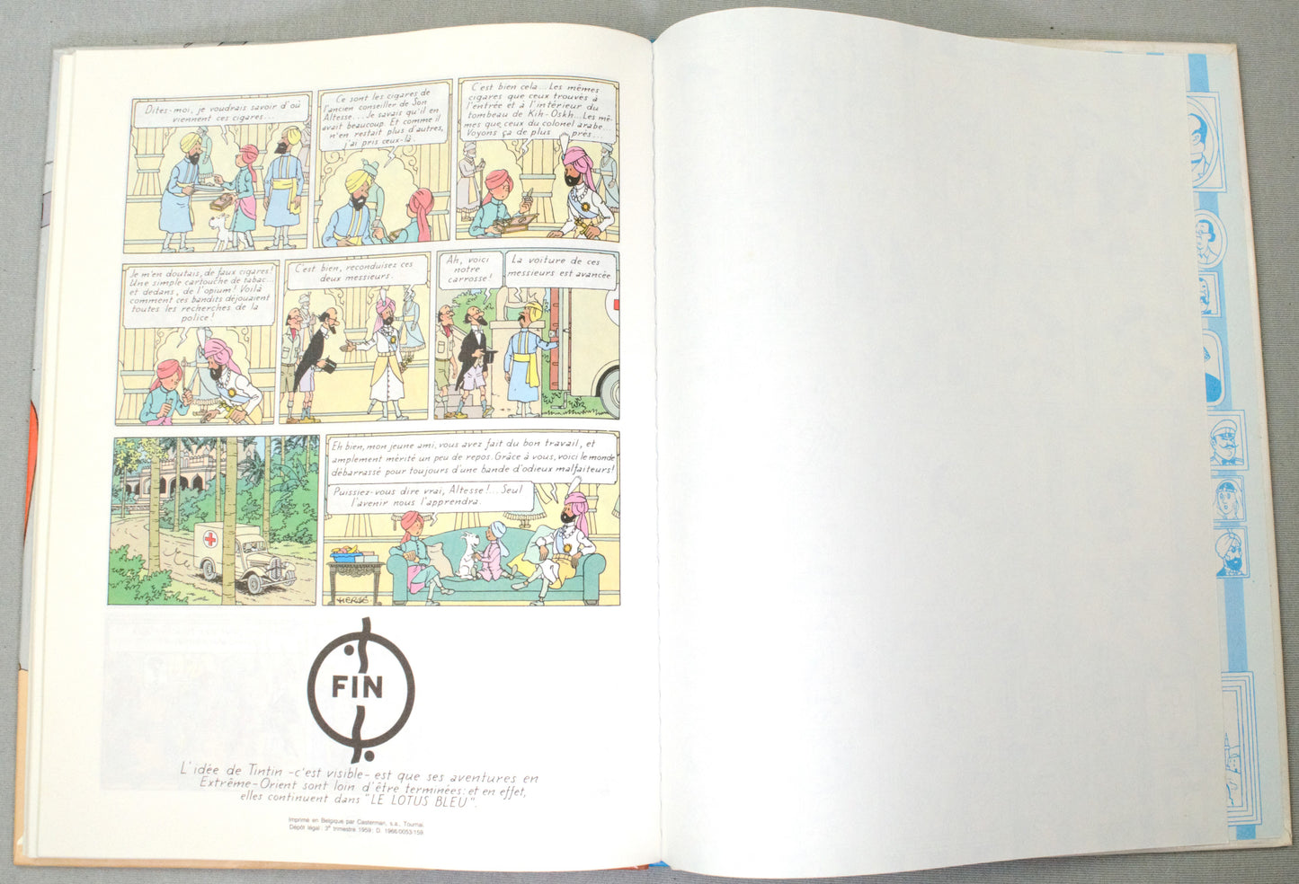 Tintin Les Cigares Du Pharaon Comic Book - Casterman 1983 French Hardback Edition Herge