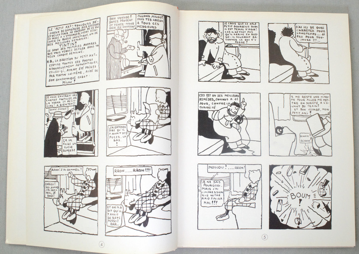 Tintin Au Pays Des Soviets Comic Book - 1999 Casterman French B&W Edition Herge