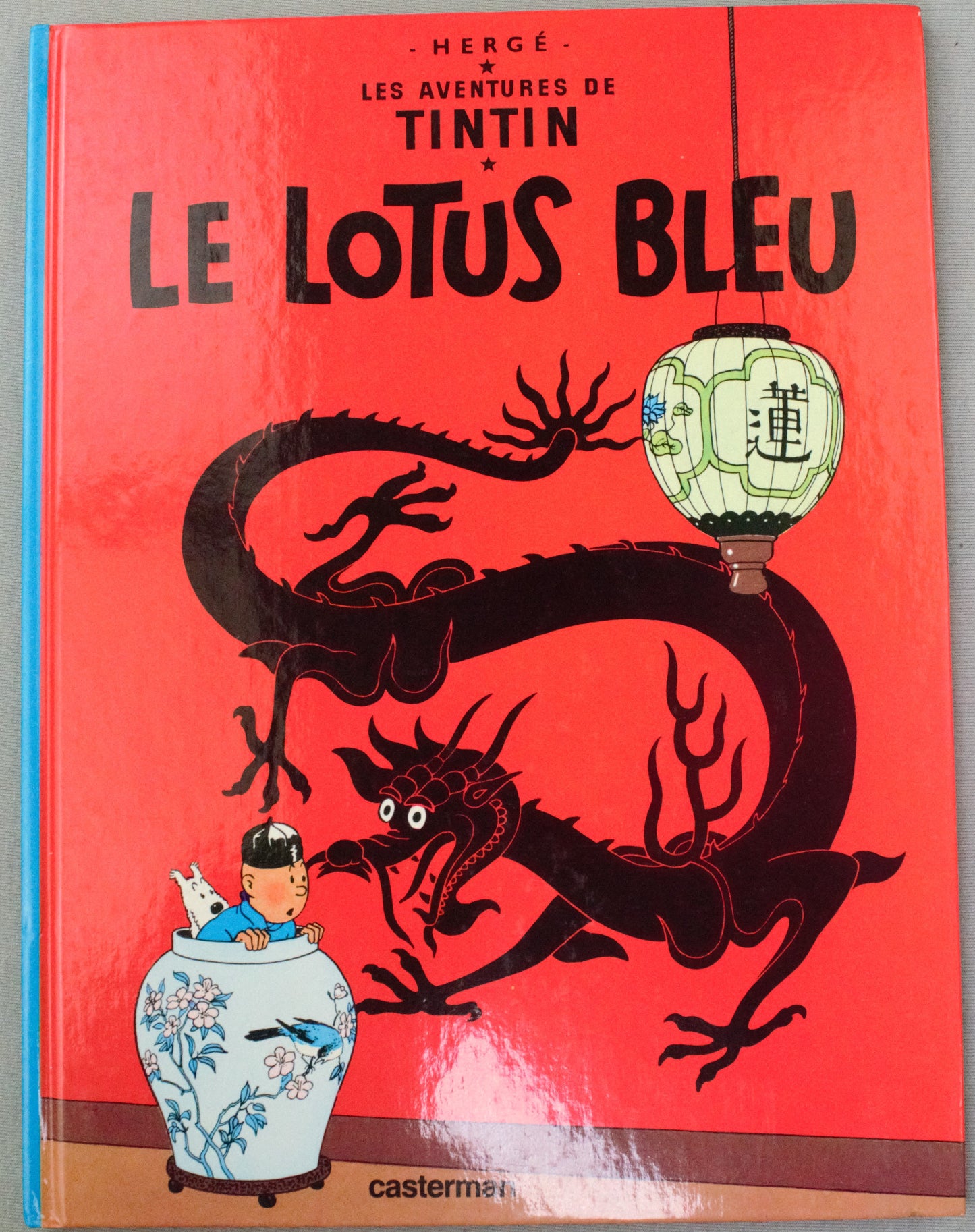 Tintin Le Lotus Bleu Comic Book - Casterman 1982 French Hardback Edition Herge