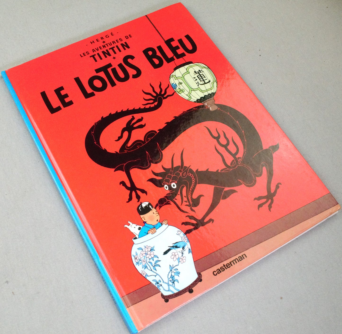 Tintin Le Lotus Bleu Comic Book - Casterman 1982 French Hardback Edition Herge
