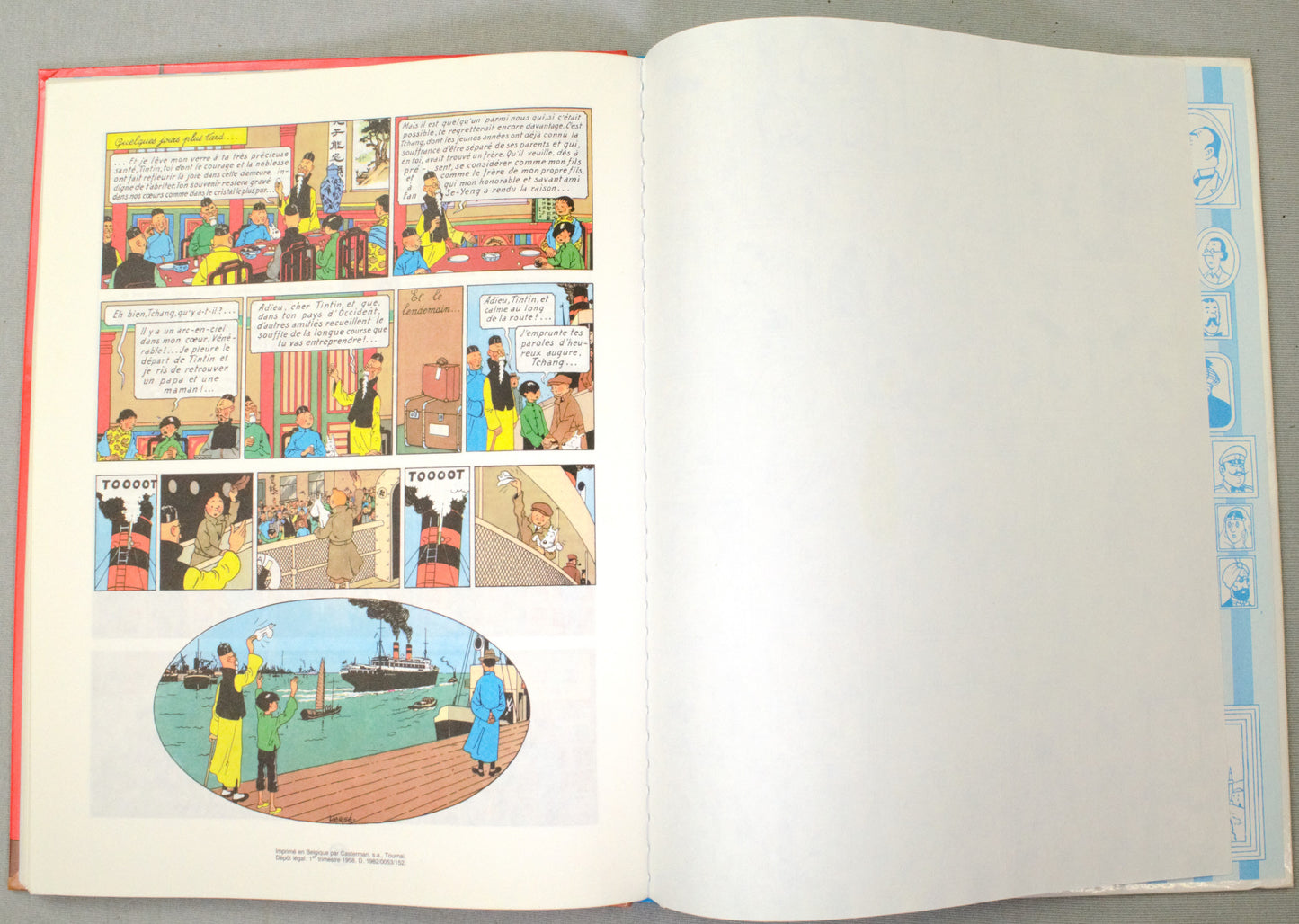 Tintin Le Lotus Bleu Comic Book - Casterman 1982 French Hardback Edition Herge