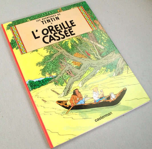 Tintin L'oreille Cassee Comic Book - Casterman 1984 French Hardback Edition Herge