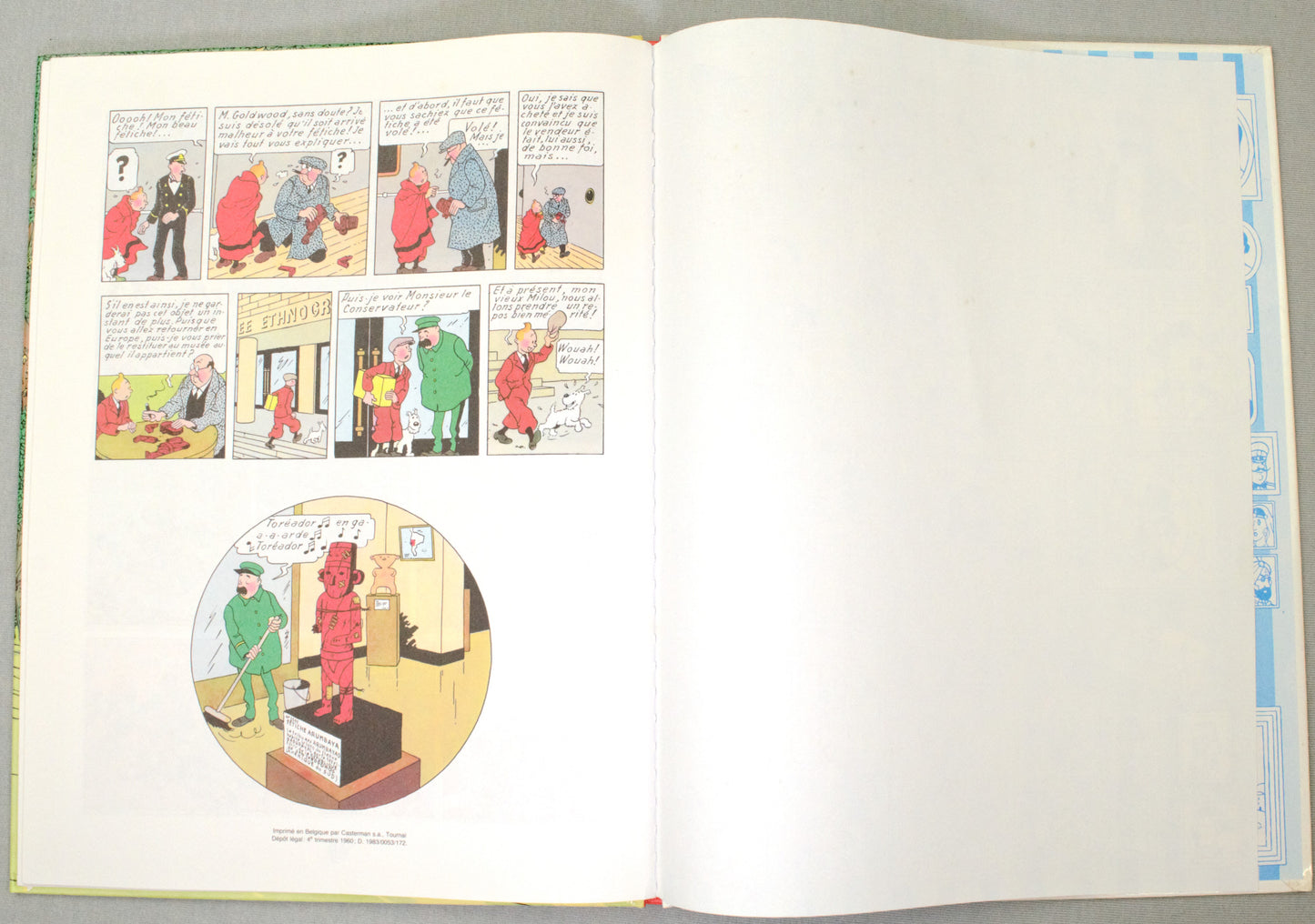 Tintin L'oreille Cassee Comic Book - Casterman 1984 French Hardback Edition Herge