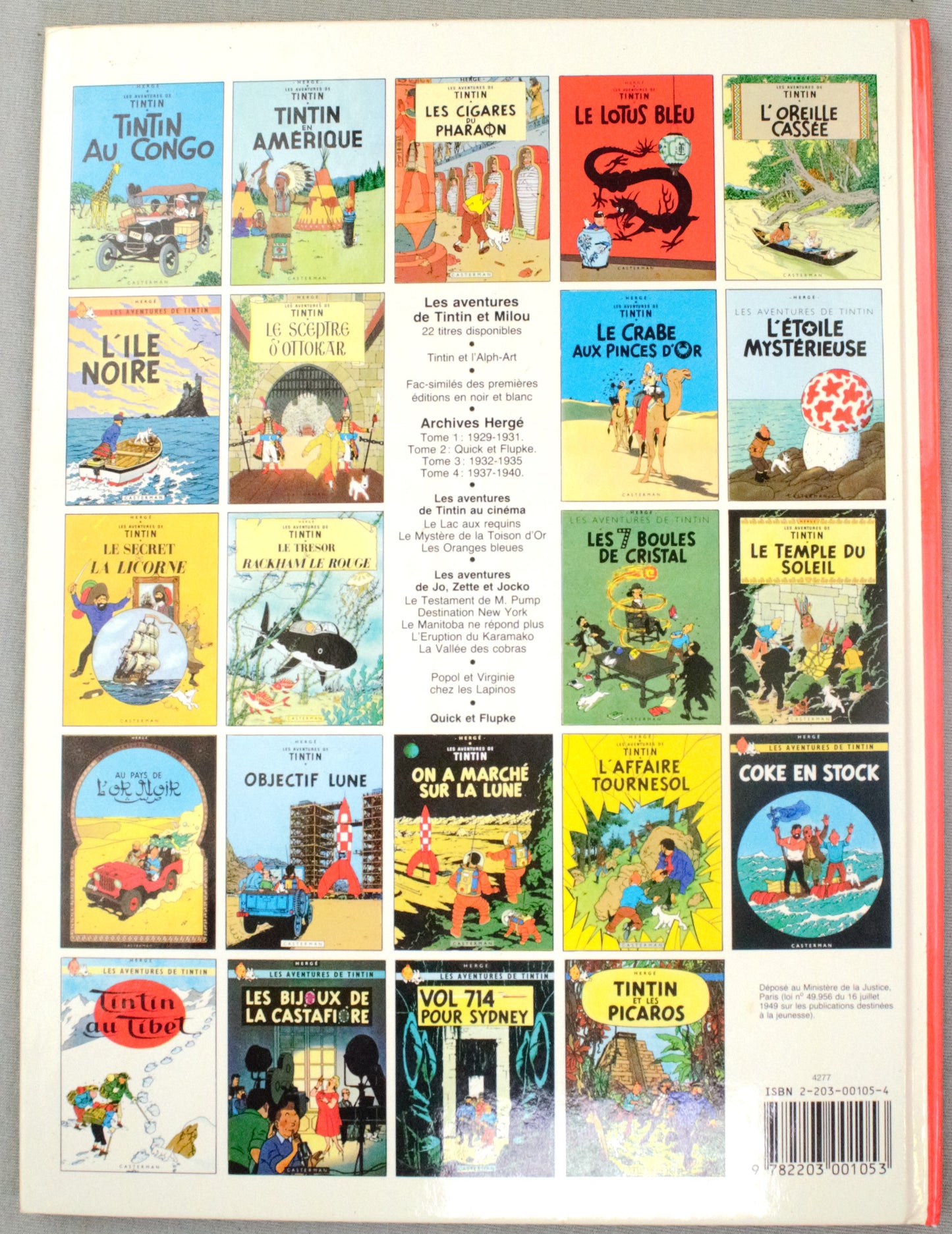 Tintin L'oreille Cassee Comic Book - Casterman 1984 French Hardback Edition Herge