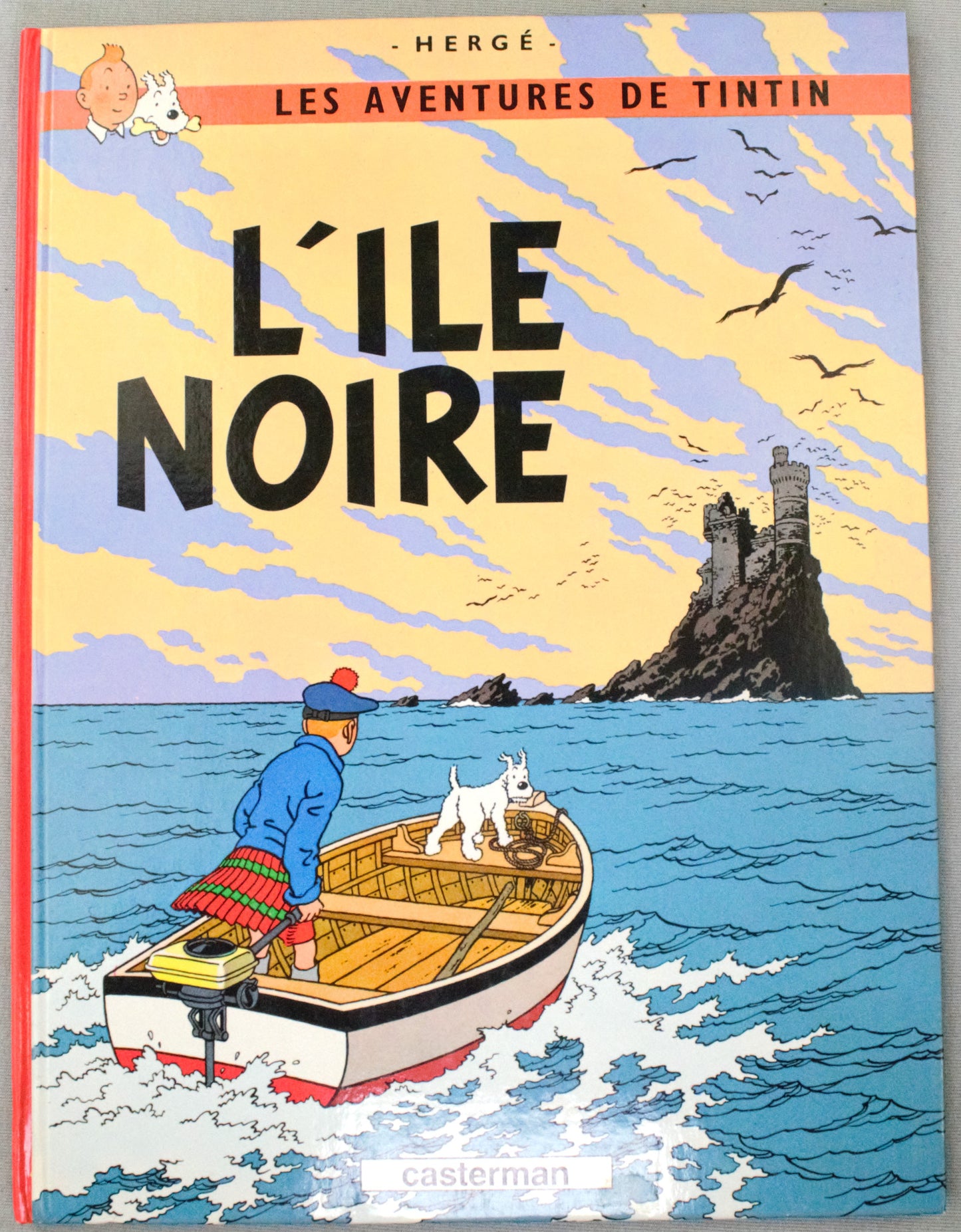 Tintin L'ile Noire Comic Book - Casterman 1984 French Hardback Edition Herge
