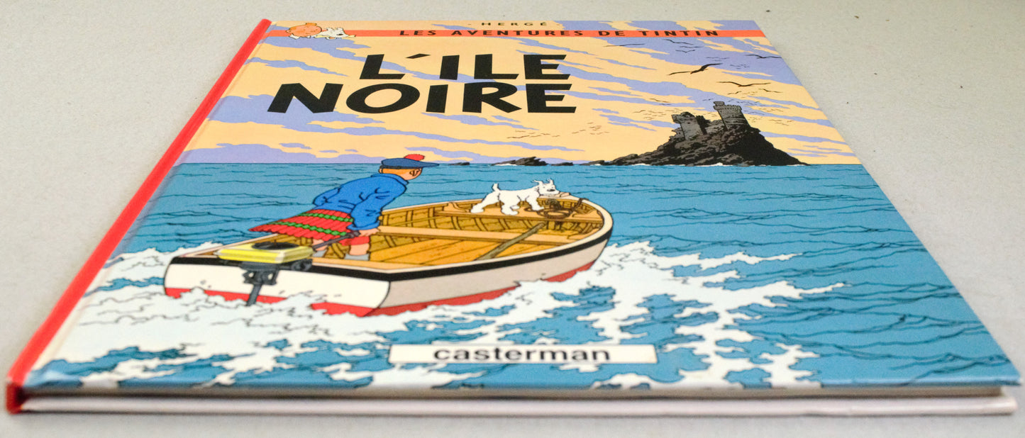 Tintin L'ile Noire Comic Book - Casterman 1984 French Hardback Edition Herge