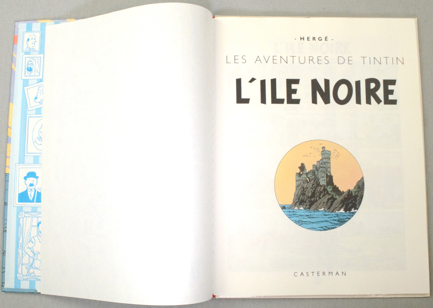 Tintin L'ile Noire Comic Book - Casterman 1984 French Hardback Edition Herge