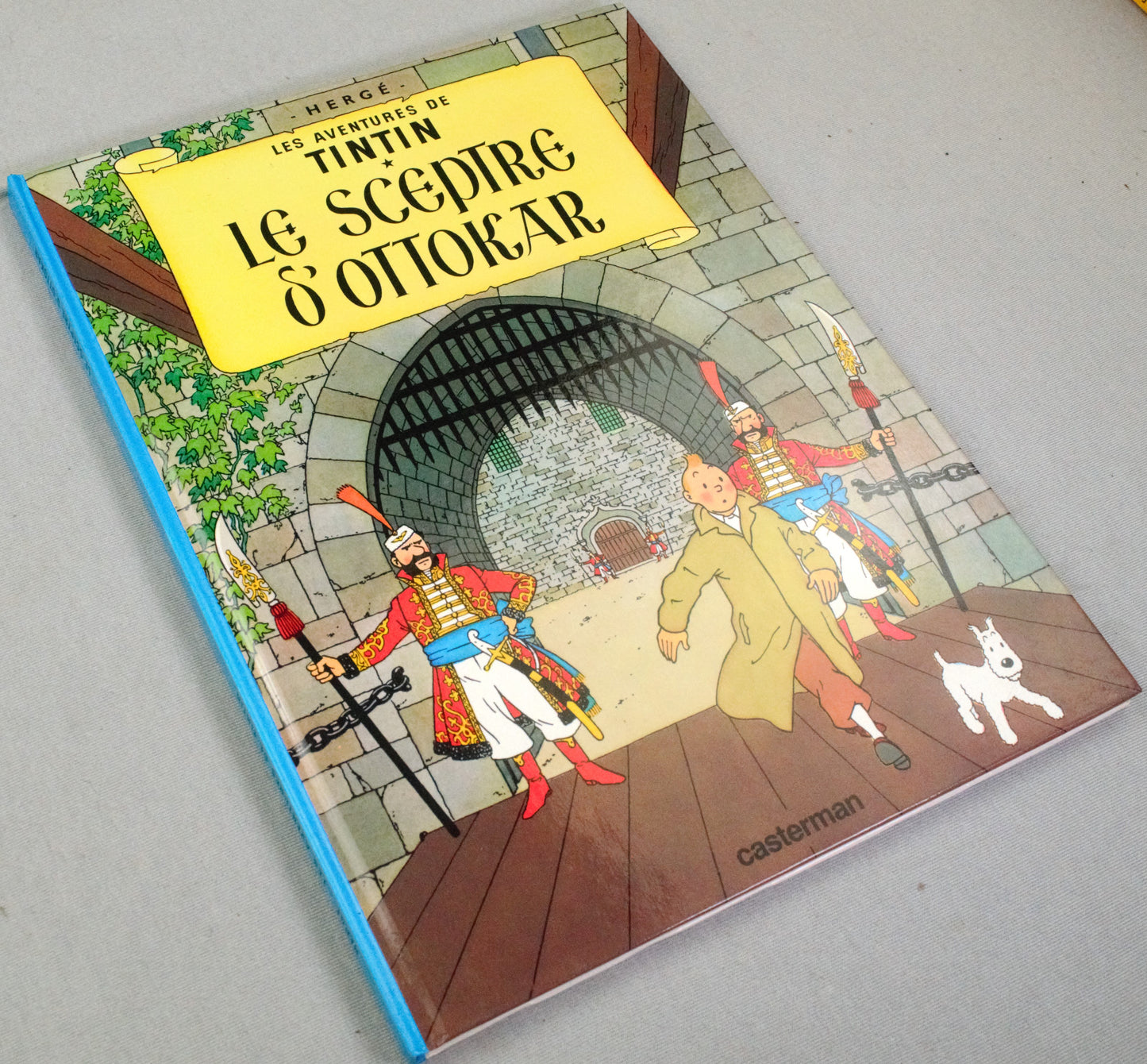 Tintin Le Sceptre d'Ottokar Comic Book - 1975 Casterman Hardback French Edition Herge