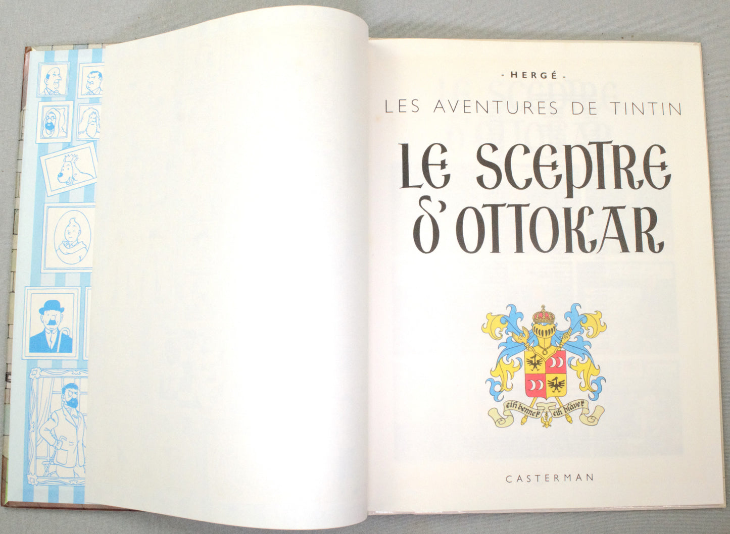 Tintin Le Sceptre d'Ottokar Comic Book - 1975 Casterman Hardback French Edition Herge