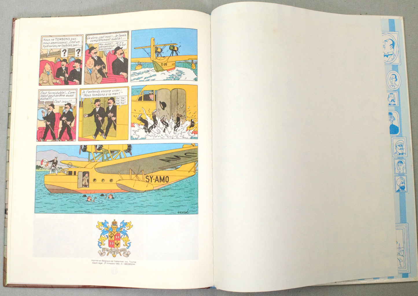 Tintin Le Sceptre d'Ottokar Comic Book - 1975 Casterman Hardback French Edition Herge
