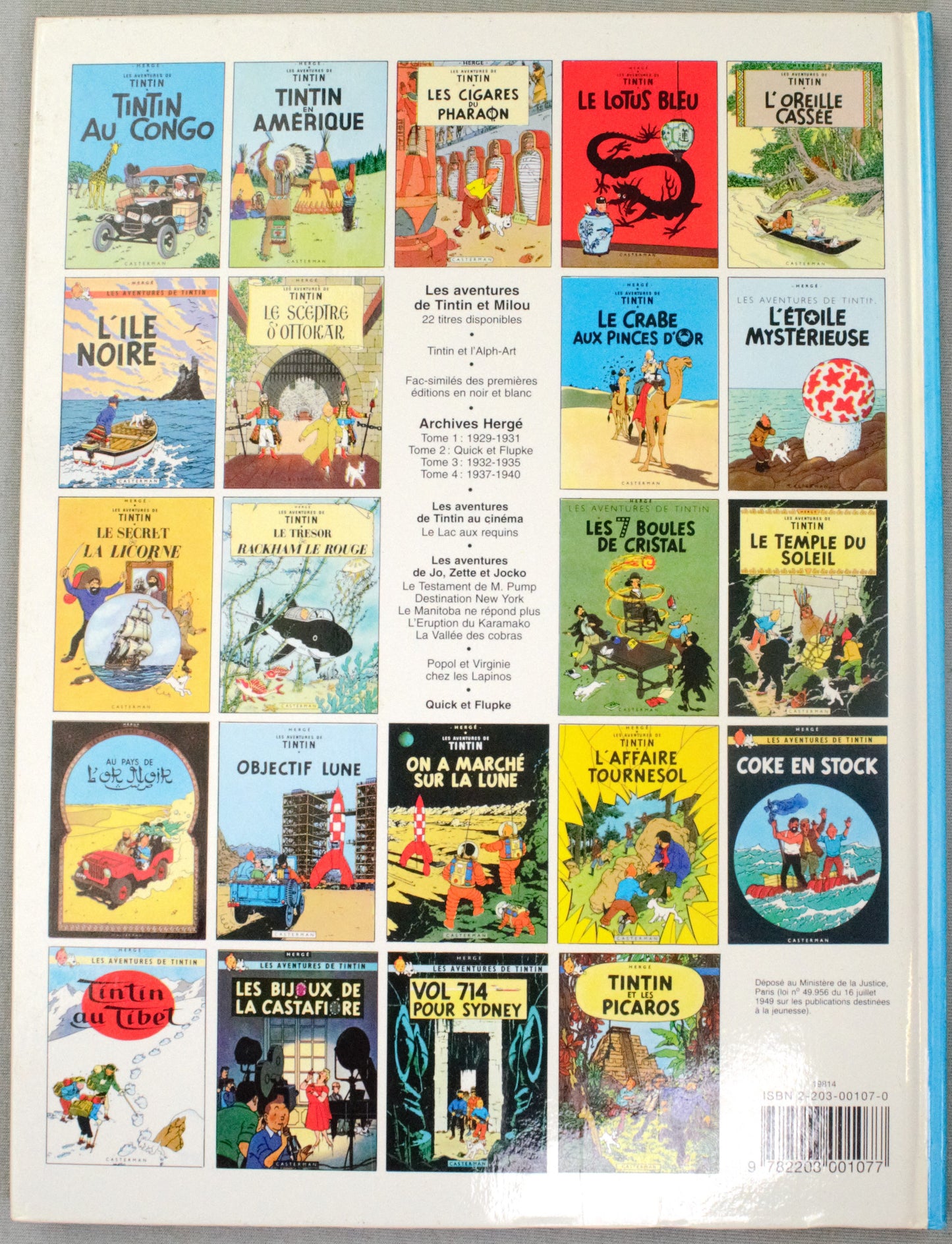 Tintin Le Sceptre d'Ottokar Comic Book - 1975 Casterman Hardback French Edition Herge