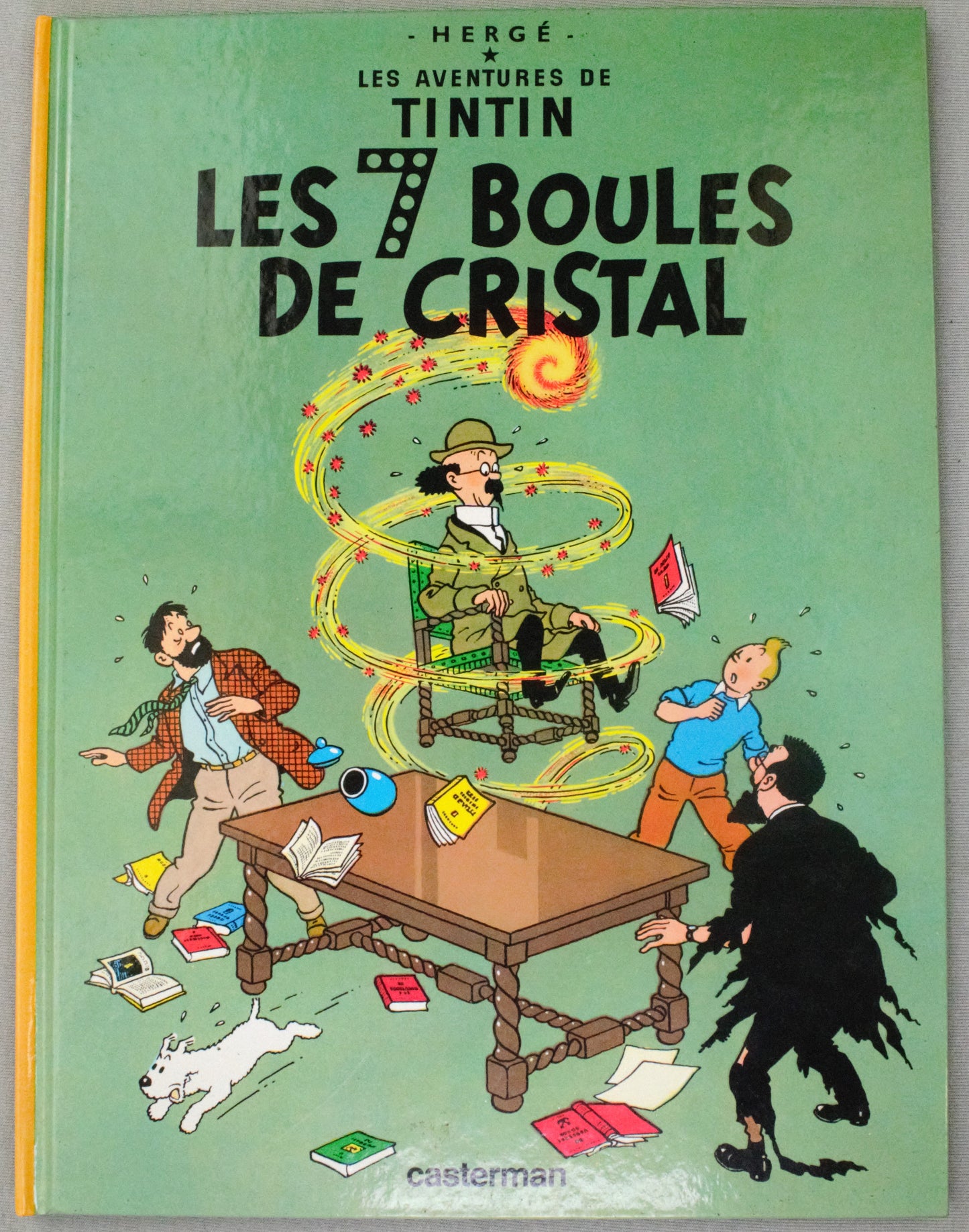 Tintin Les 7 Boules de Cristal Comic Book - 1975 Casterman Hardback French Edition Herge