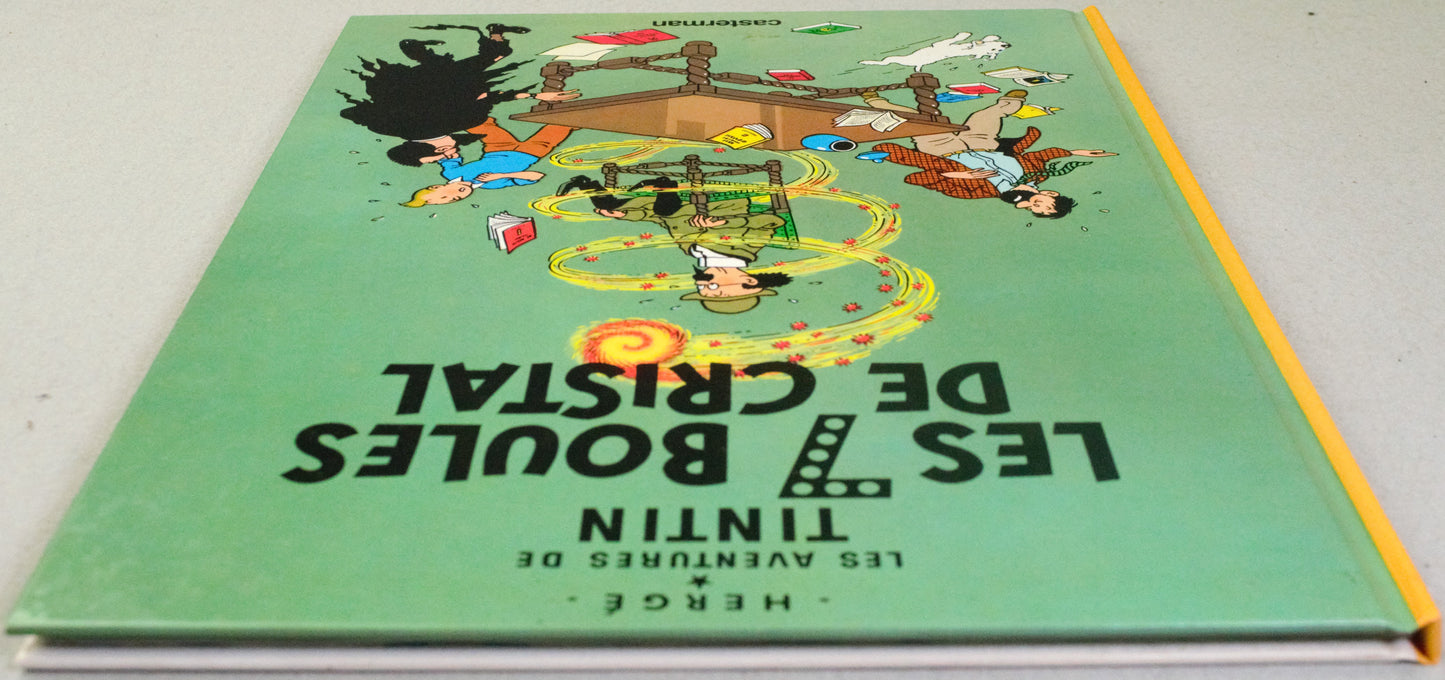 Tintin Les 7 Boules de Cristal Comic Book - 1975 Casterman Hardback French Edition Herge