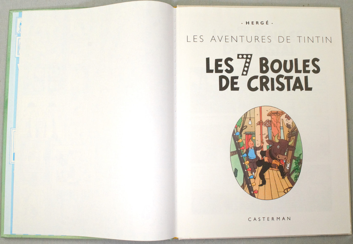 Tintin Les 7 Boules de Cristal Comic Book - 1975 Casterman Hardback French Edition Herge