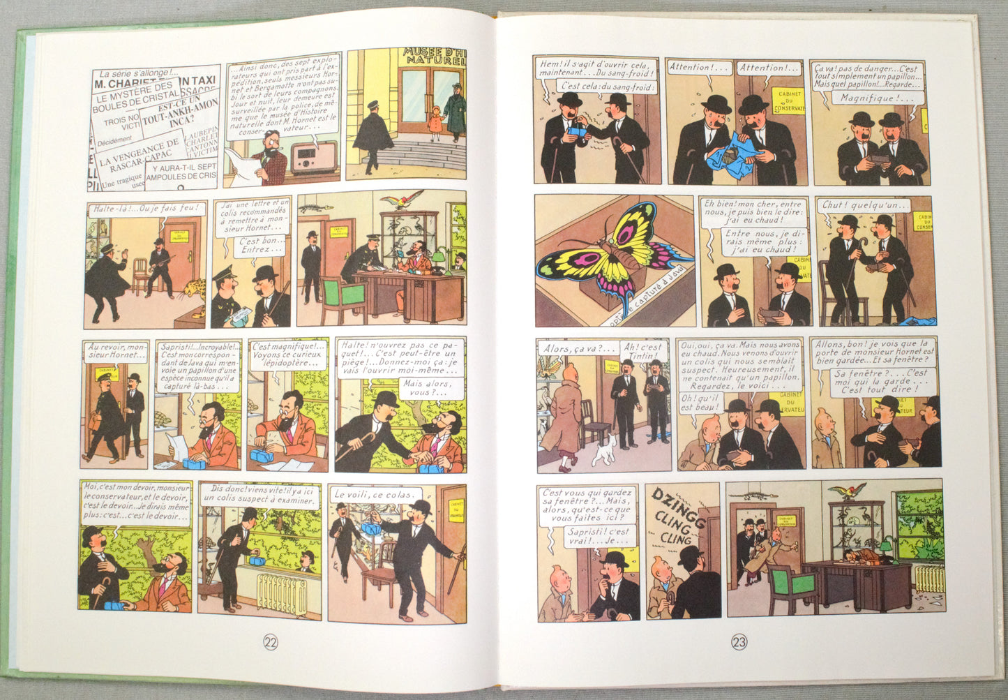 Tintin Les 7 Boules de Cristal Comic Book - 1975 Casterman Hardback French Edition Herge