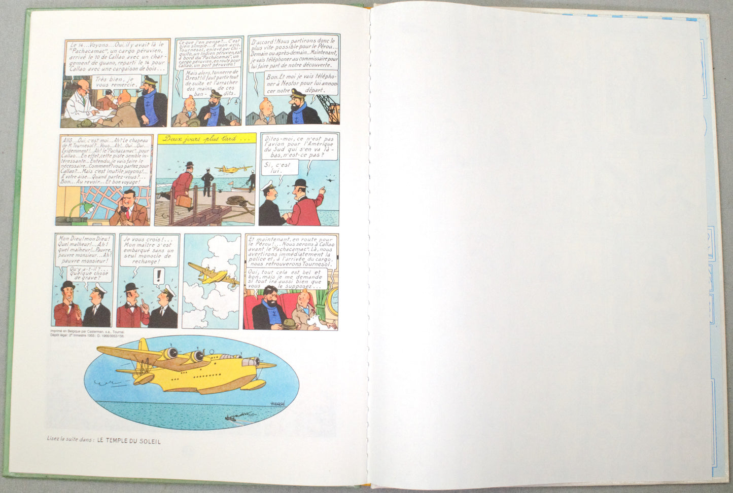 Tintin Les 7 Boules de Cristal Comic Book - 1975 Casterman Hardback French Edition Herge