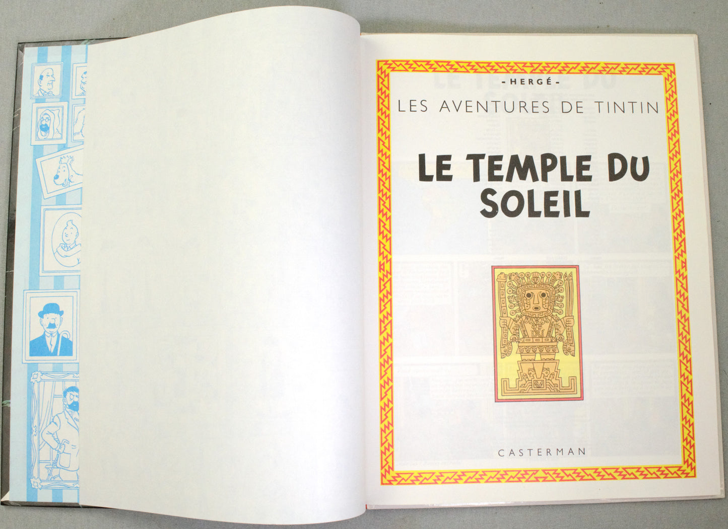 Tintin Le Temple du Soleil Comic Book - 1977 Casterman Hardback French Edition Herge