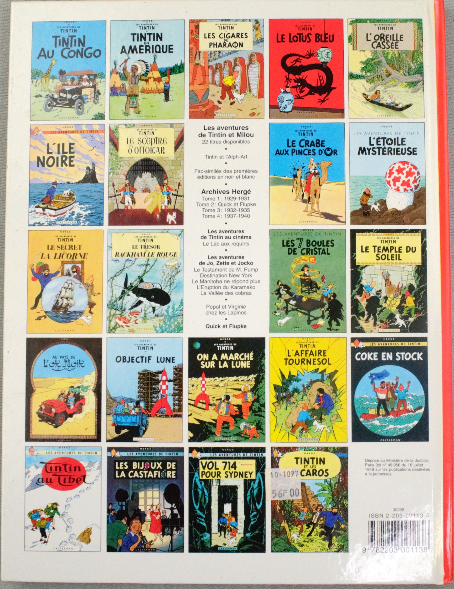Tintin Le Temple du Soleil Comic Book - 1977 Casterman Hardback French Edition Herge
