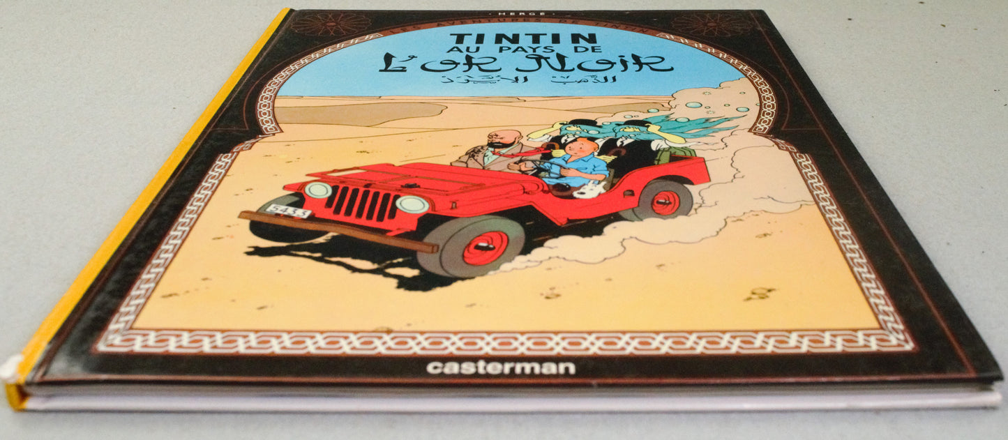 Tintin au pays de L'or Noir Comic Book - 1977 Casterman Hardback French Edition Herge