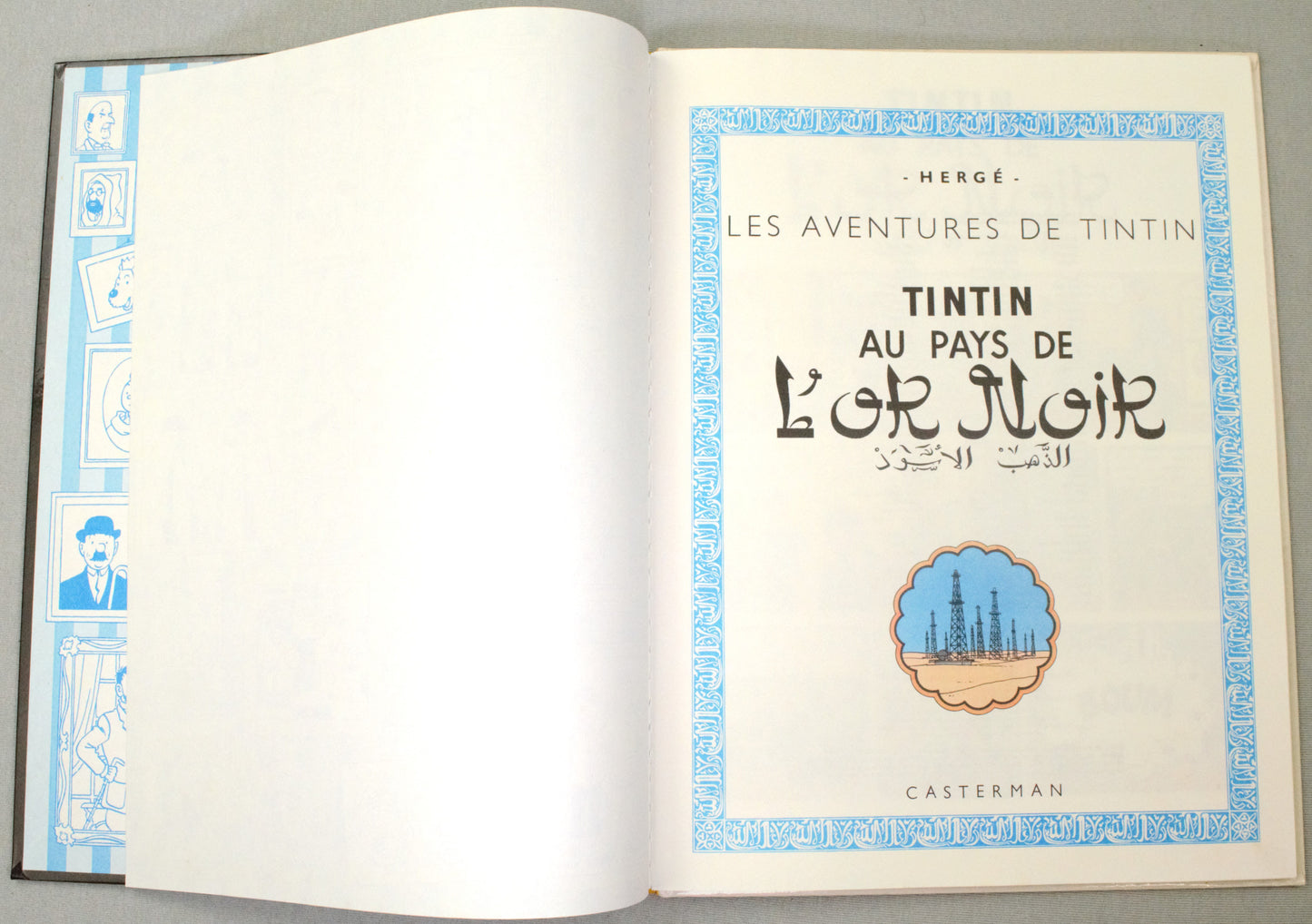 Tintin au pays de L'or Noir Comic Book - 1977 Casterman Hardback French Edition Herge
