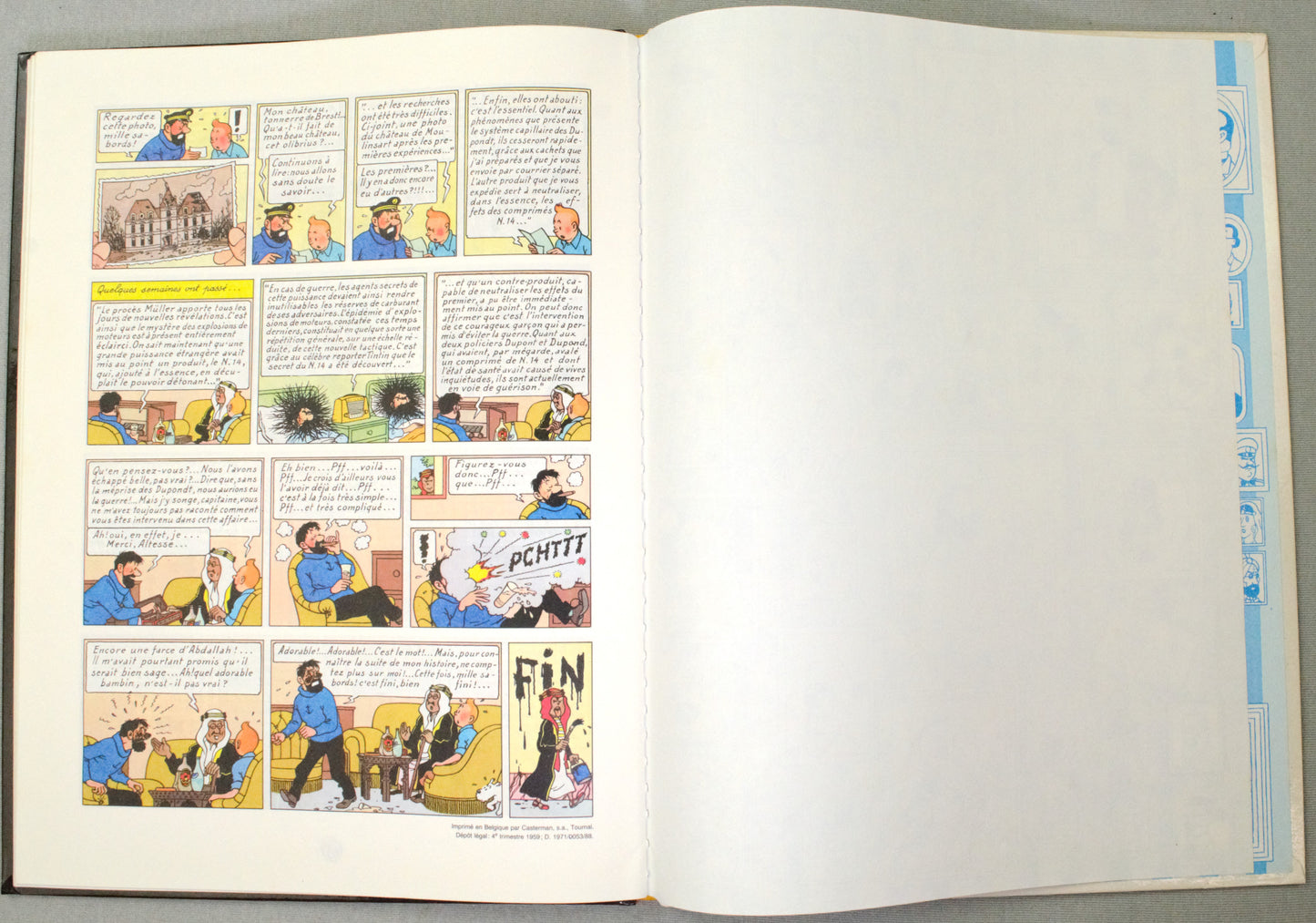 Tintin au pays de L'or Noir Comic Book - 1977 Casterman Hardback French Edition Herge