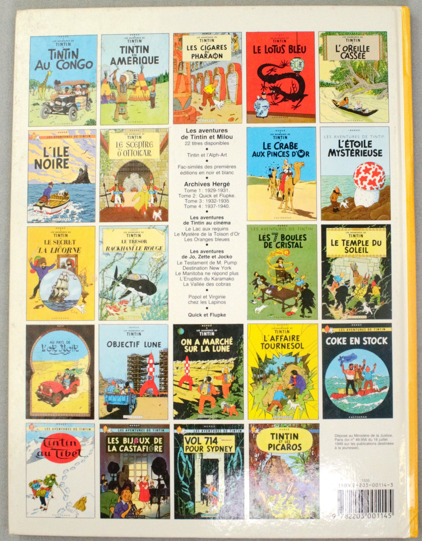 Tintin au pays de L'or Noir Comic Book - 1977 Casterman Hardback French Edition Herge