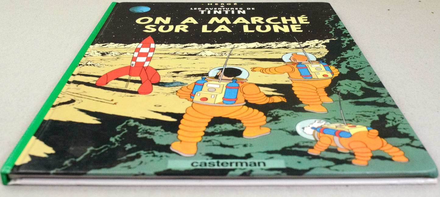 Tintin On a Marche sur la Lune Comic Book - Casterman 1982 French Hardback Edition Herge