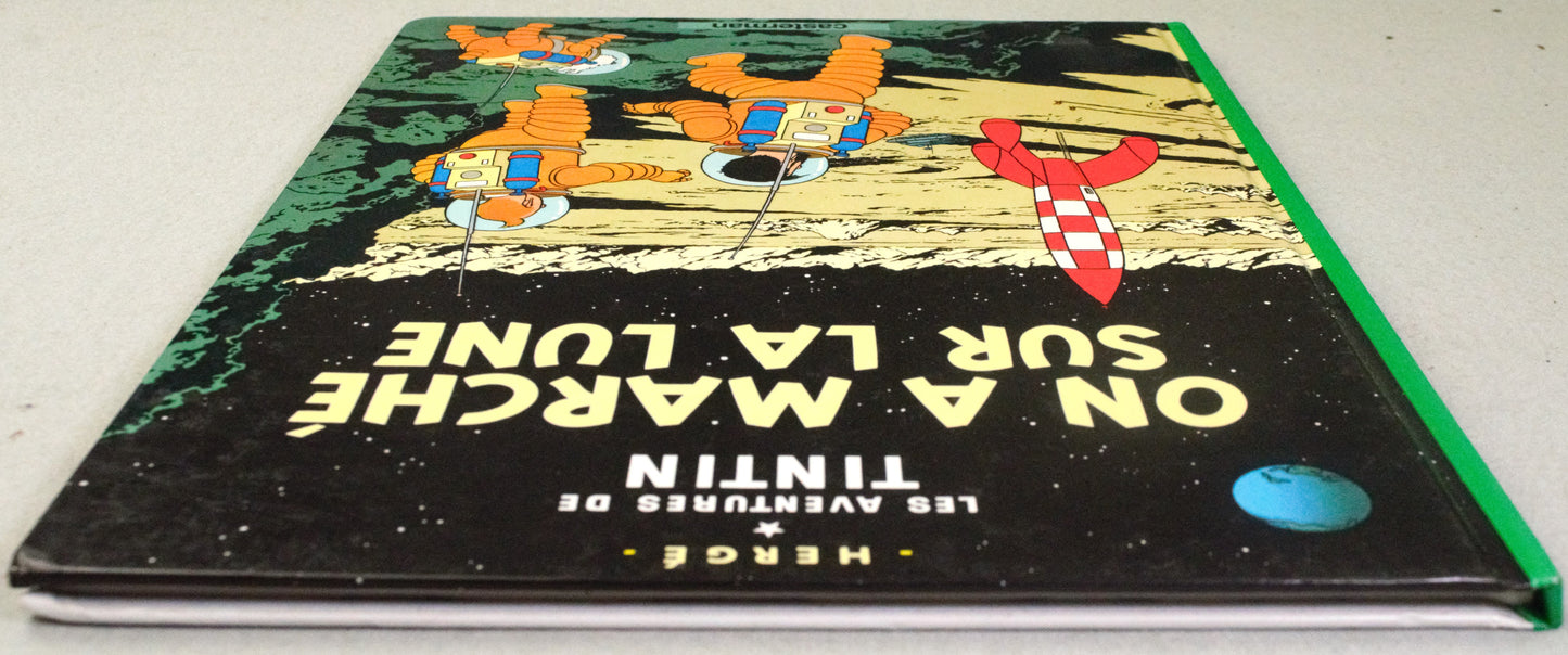 Tintin On a Marche sur la Lune Comic Book - Casterman 1982 French Hardback Edition Herge