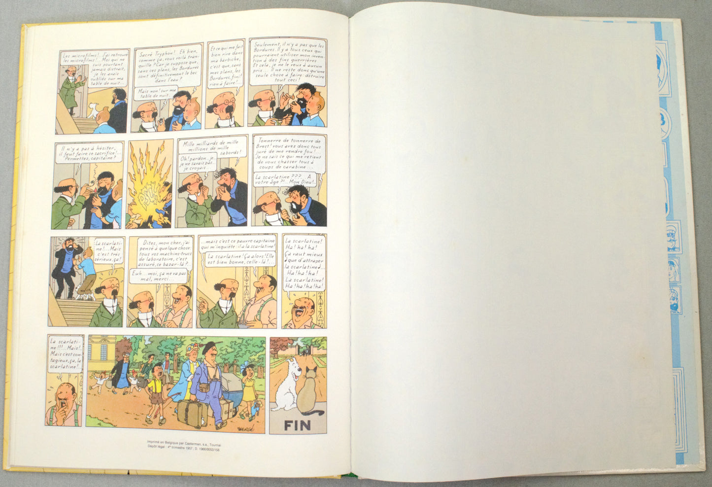 Tintin L'affaire Touresol Comic Book - Casterman 1984 French Hardback Edition Herge