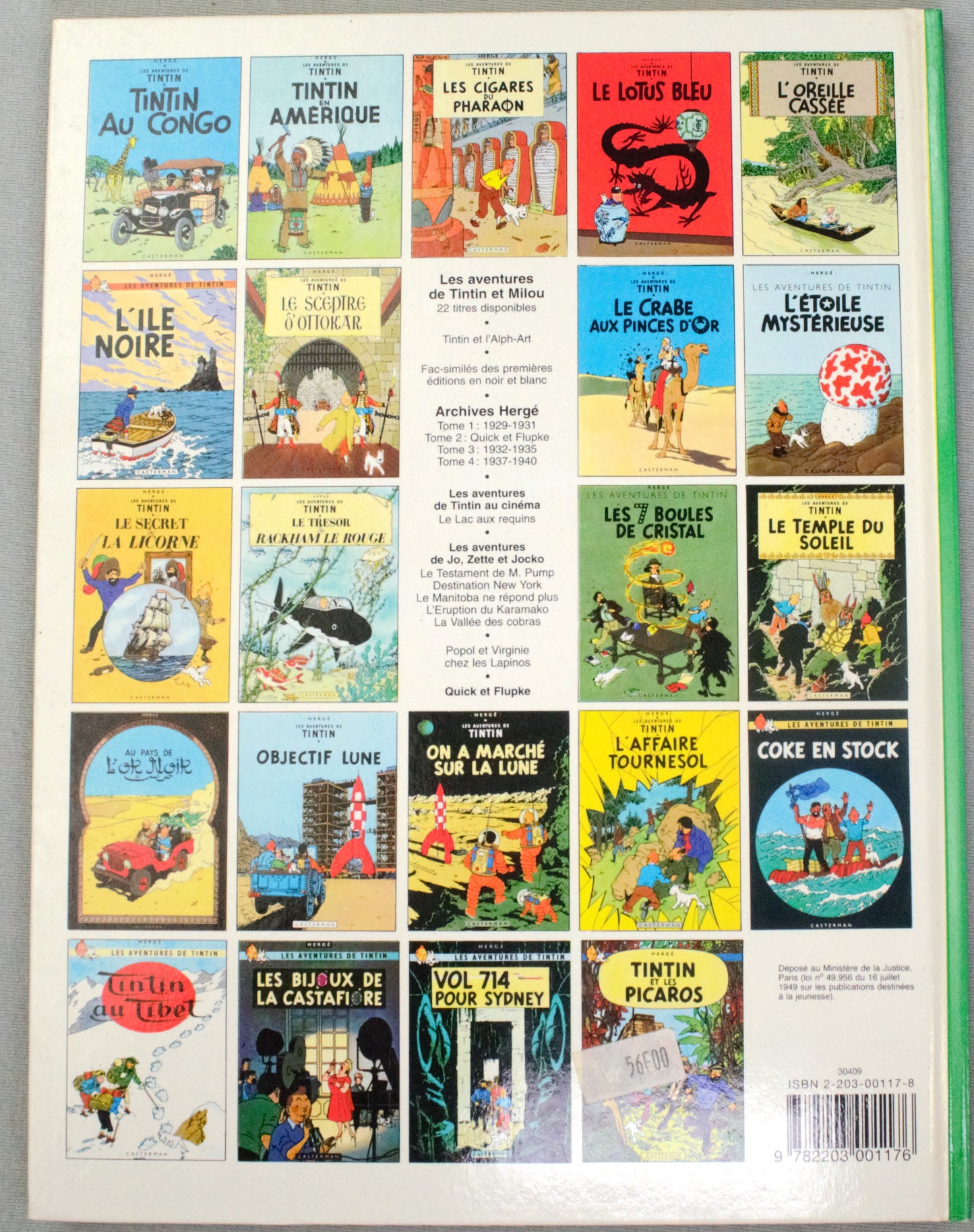 Tintin L'affaire Touresol Comic Book - Casterman 1984 French Hardback Edition Herge