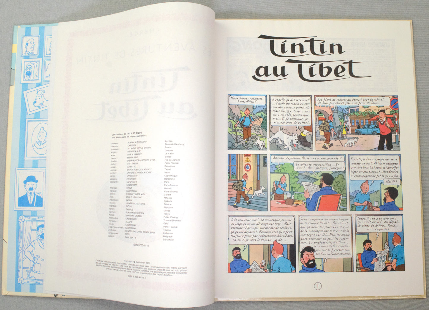 Tintin au Tibet Comic Book - Casterman 1983 French Hardback Edition Herge