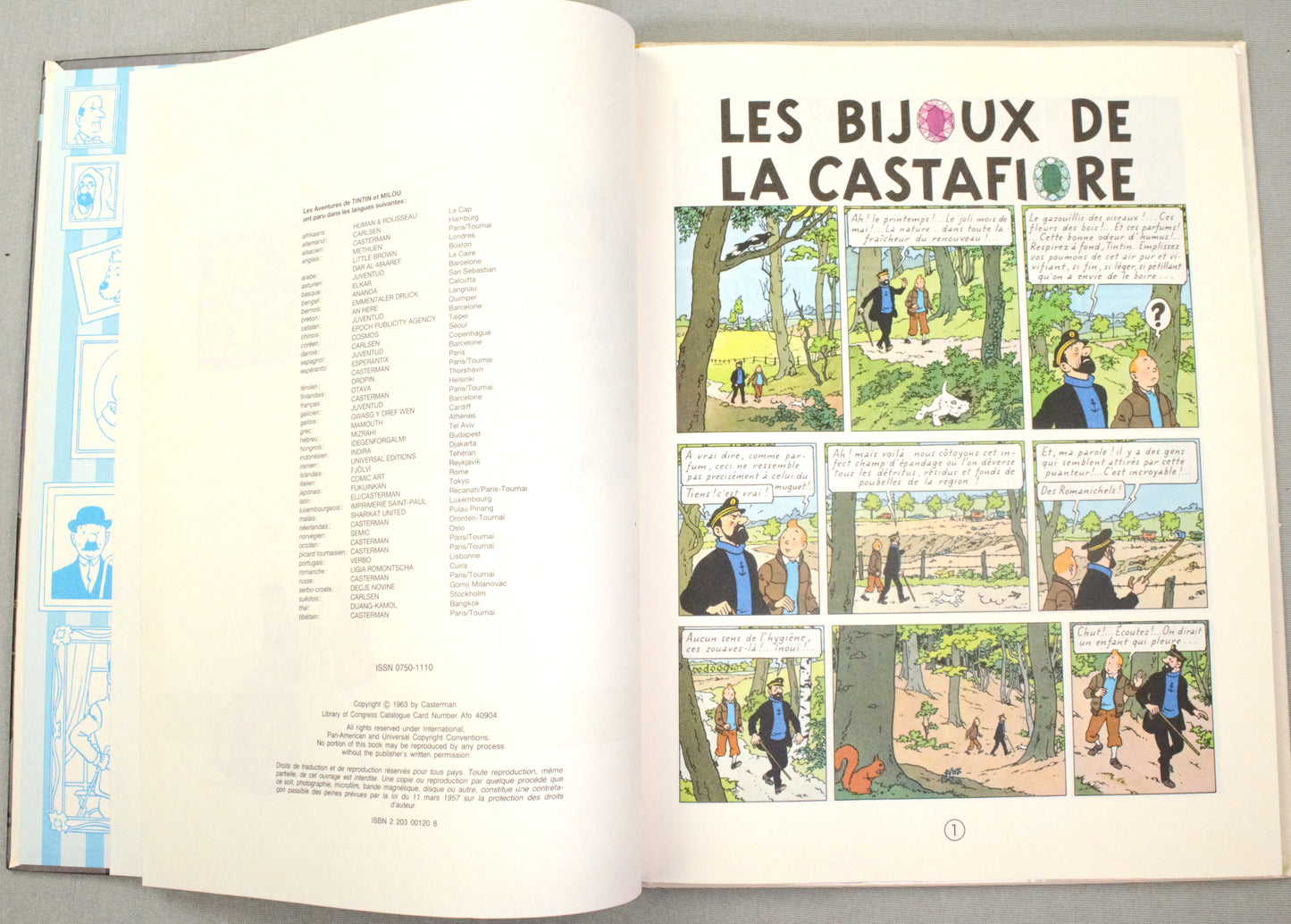 Tintin Les Bijoux de la Castafiore Comic Book - Casterman 1966 French Hardback Edition Herge