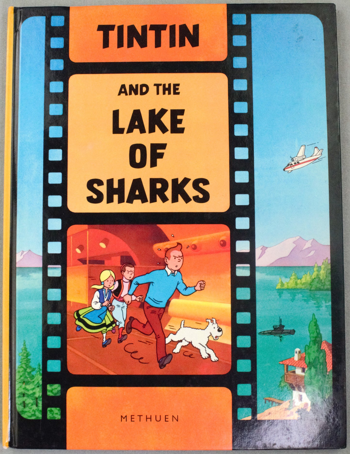 Tintin & the Lake of Sharks Early Vintage Comic Book - Methuen UK 1985 Edition HB Herge