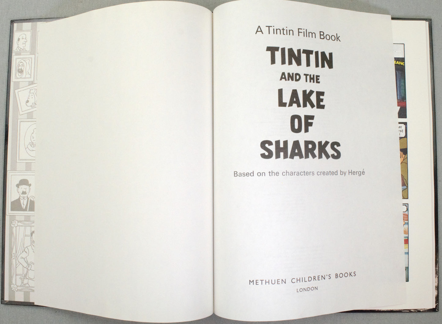 Tintin & the Lake of Sharks Early Vintage Comic Book - Methuen UK 1985 Edition HB Herge